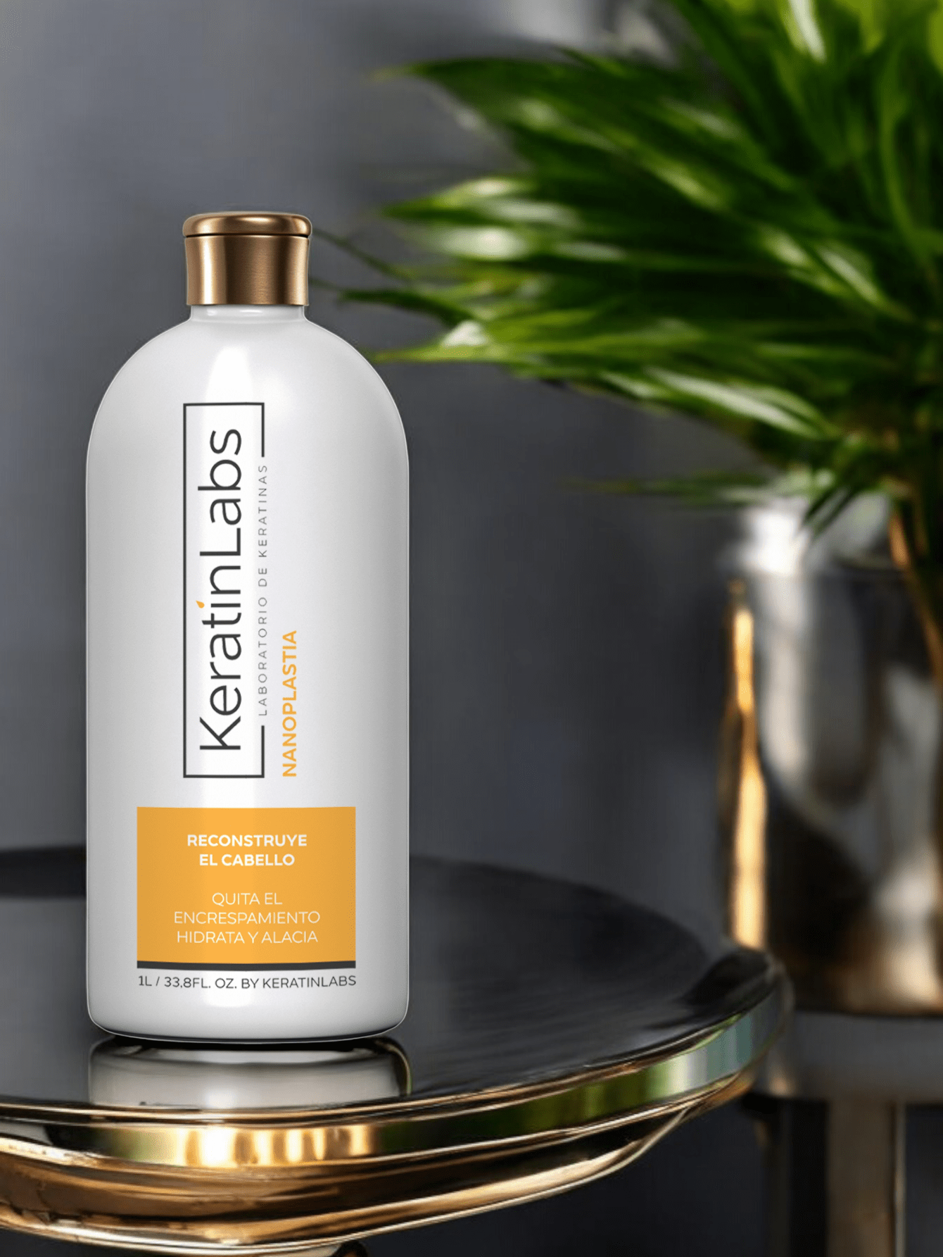 KeratinLabs Nanoplastia reconstruye el cabello quita el encrespamiento hidrata y alacia