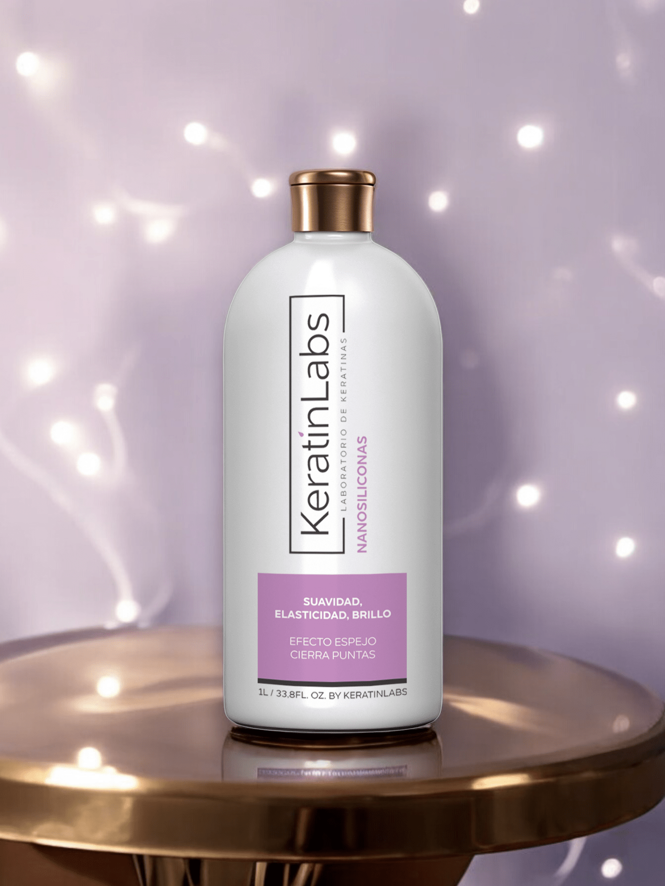 KeratinLabs Nanosiliconas suavidad, elasticidad y brillo con efecto espejo y cierra puntas para cabello