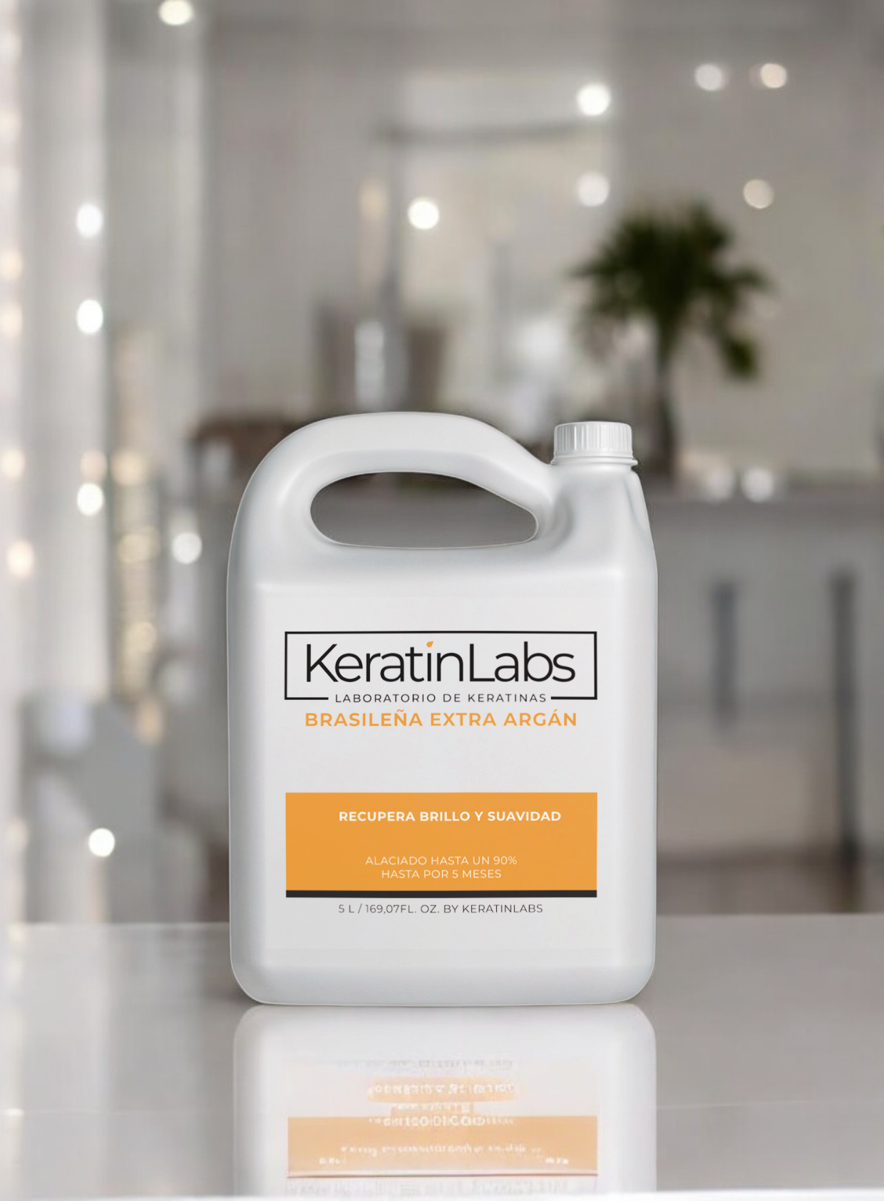 KeratinLabs Brasileña extra argán recupera el brillo y suavidad alaciado hasta 90% hasta por 5 meses (5 a 9 Litros)