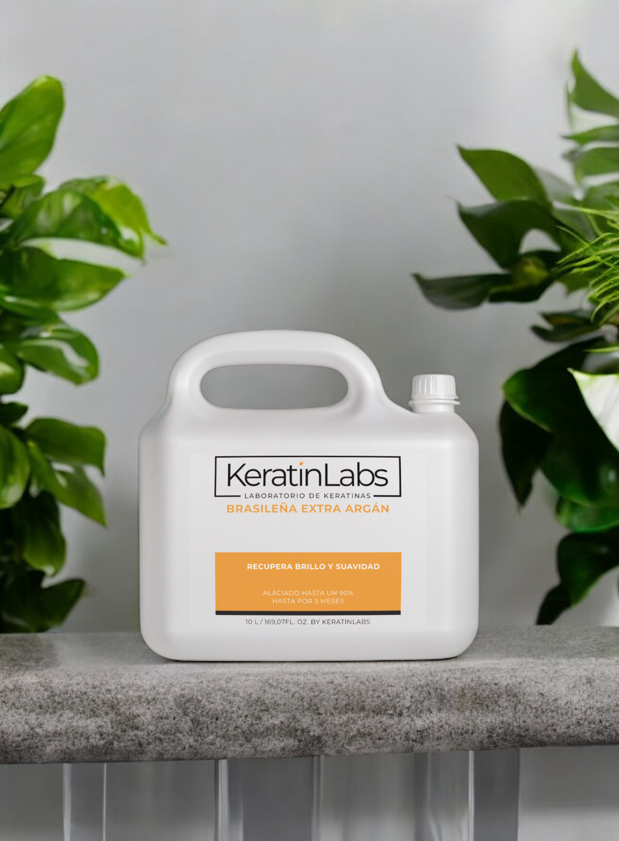 KeratinLabs Brasileña extra argán recupera el brillo y suavidad alaciado hasta 90% hasta por 5 meses (10 Litros)