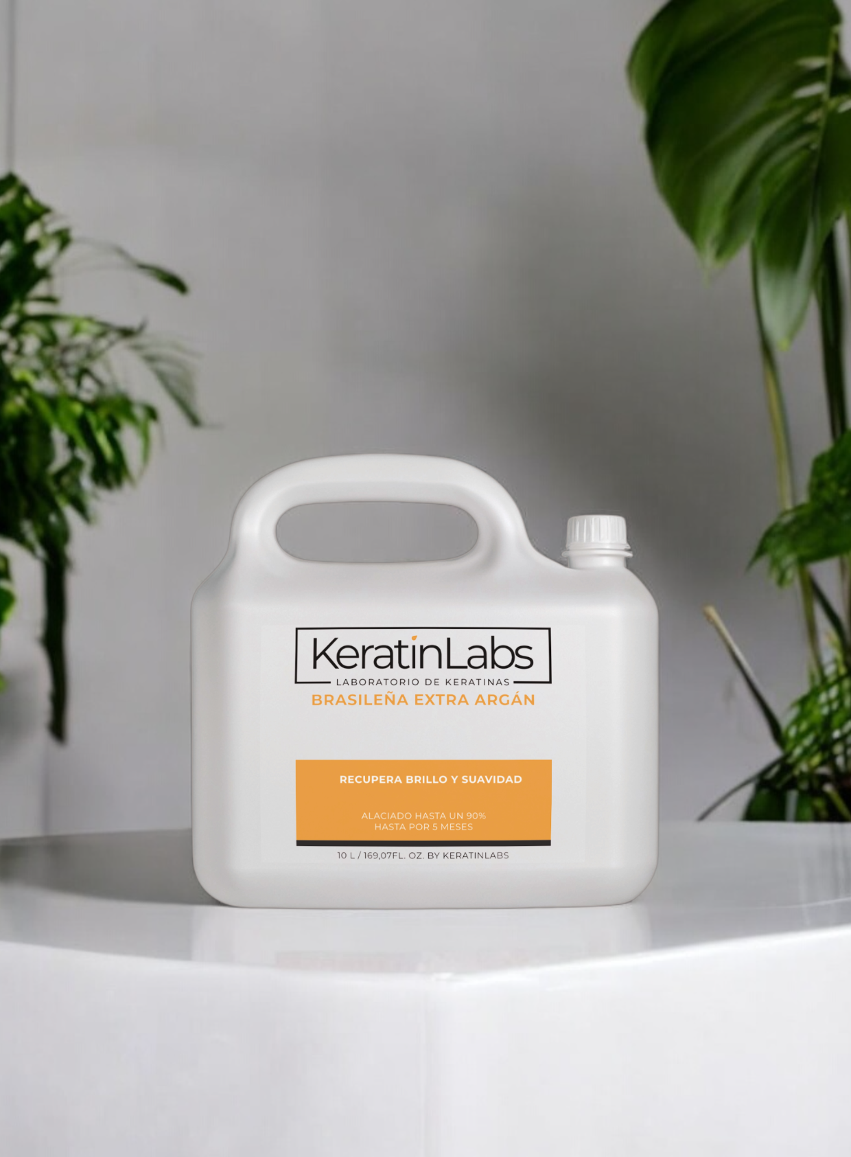 KeratinLabs Brasileña extra argán recupera el brillo y suavidad alaciado hasta 90% hasta por 5 meses (10 Litros)