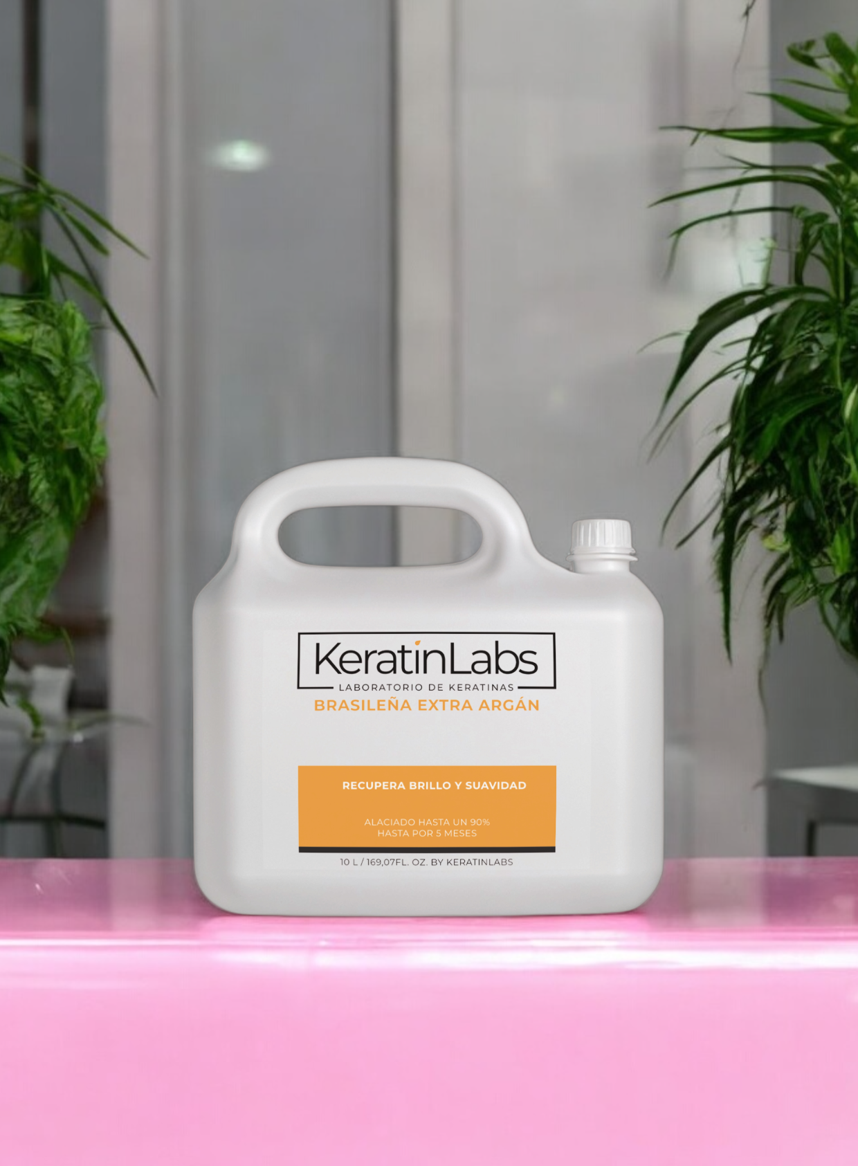 KeratinLabs Brasileña extra argán recupera el brillo y suavidad alaciado hasta 90% hasta por 5 meses (10 Litros)