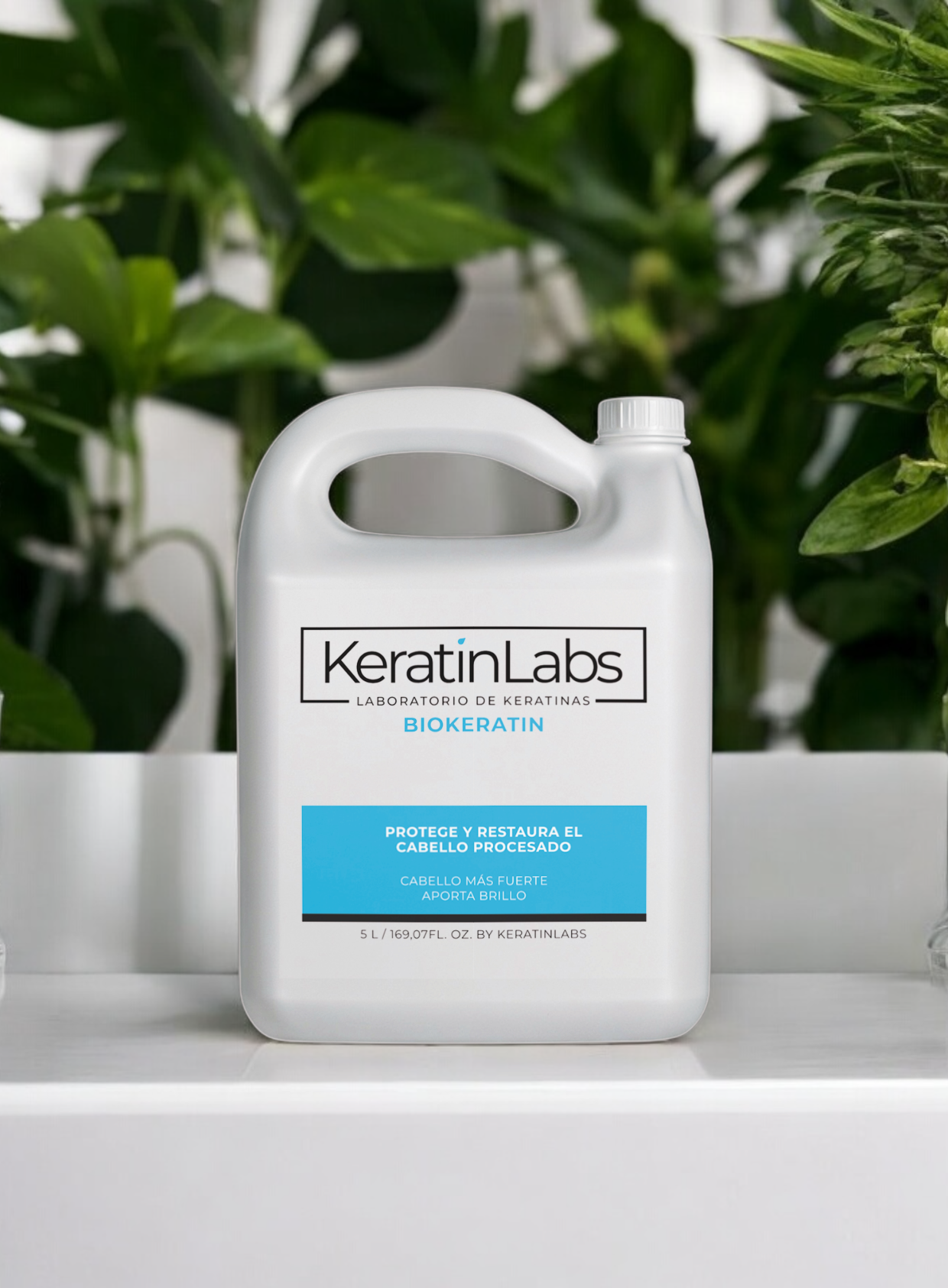 KeratinLabs Biokeratin protege y restaura el cabello procesado para cabello más fuerte y brilloso (5 a 9 Litros)