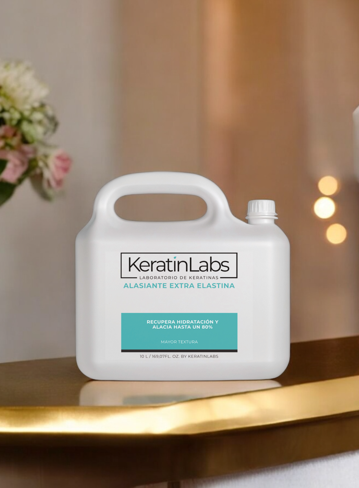 KeratinLabs Alasiante extra elastina recupera hidratación y alacia hasta 80% de 10 litros