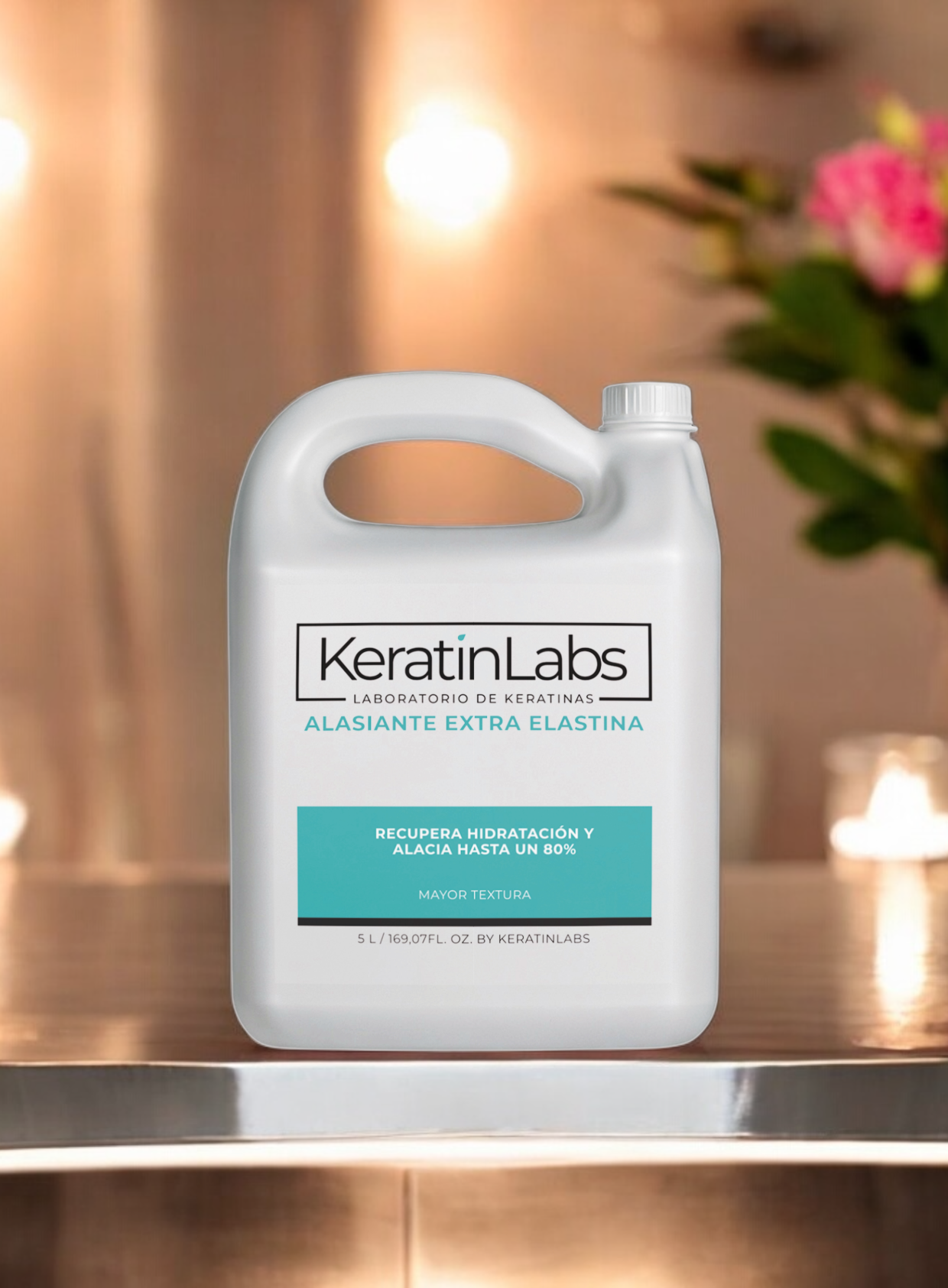 KeratinLabs Alasiante extra elastina recupera hidratación y alacia hasta 80% de 5 litros