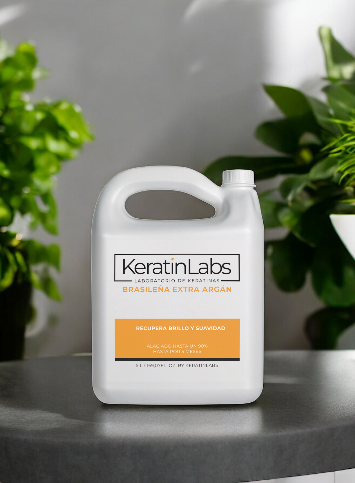 KeratinLabs Brasileña extra argán recupera el brillo y suavidad alaciado hasta 90% hasta por 5 meses (5 a 9 Litros)